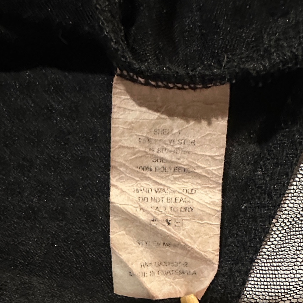Faith and joy Elegant Black Skirt w mesh stripe bottom stretchy waist material - Picture 7 of 7